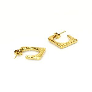 Earrings / 100% stainless steel / gold plated / hypoallergenic